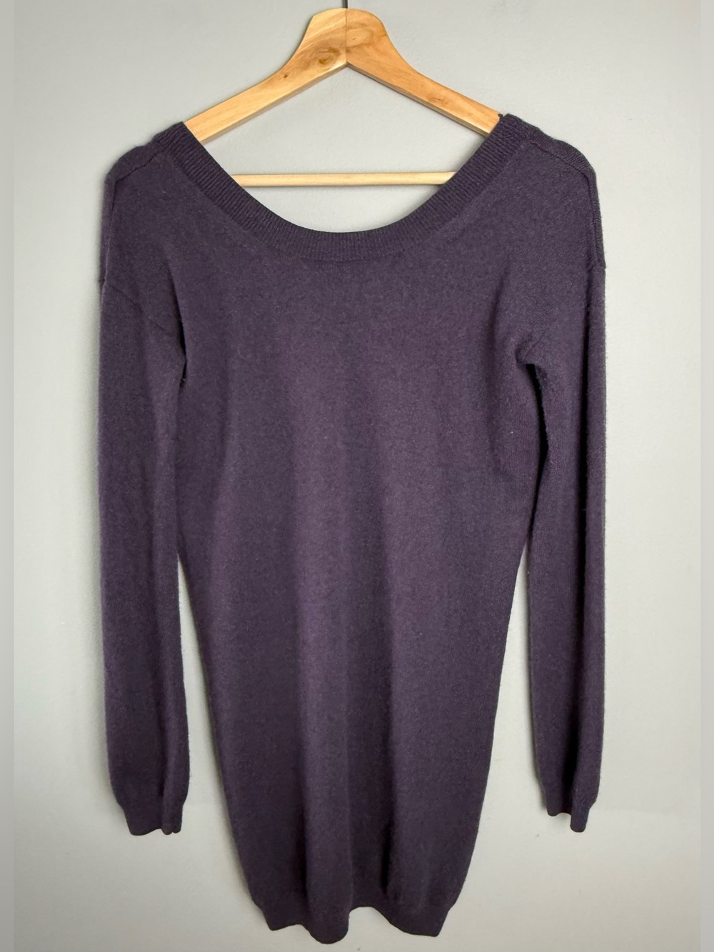 Babaton Off-the-Shoulder Long Sleeve Sweater — Deep Plum